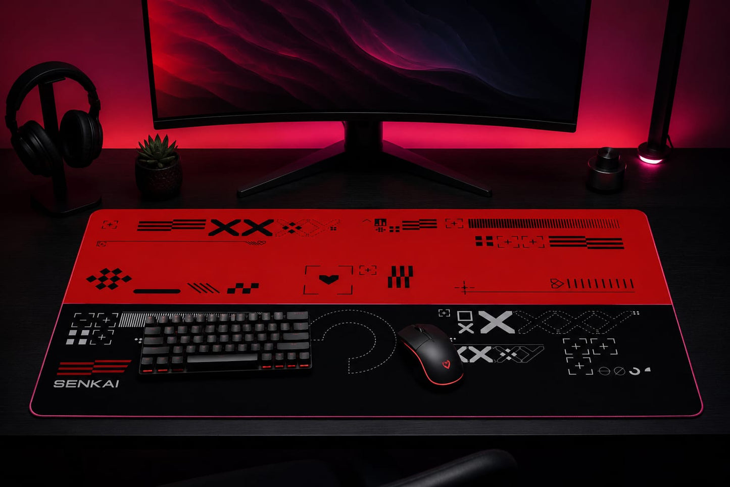 Deskmat Origin Protocol - Red Edition - Senkai