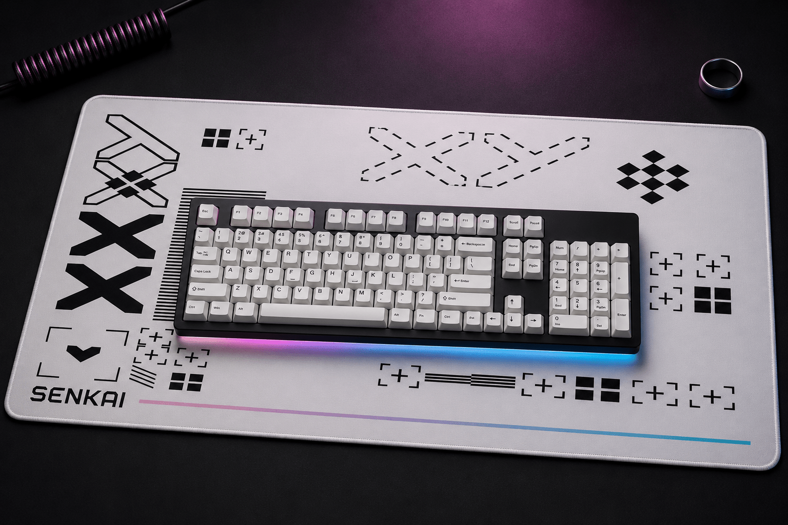 Deskmat Origin Protocol - Clean White Edition - Senkai