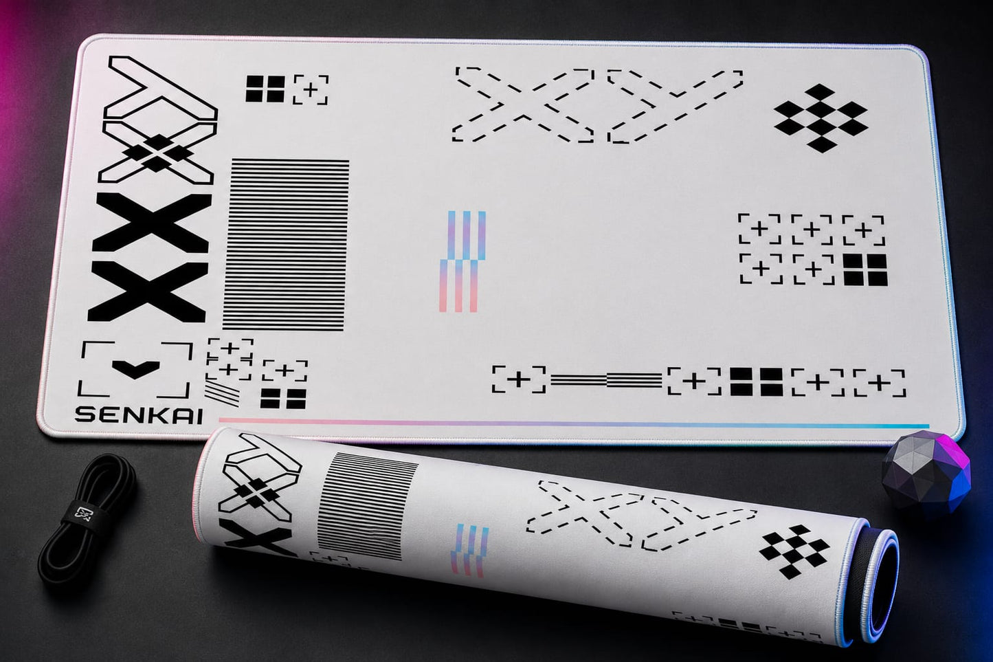 Deskmat Origin Protocol - Clean White Edition - Senkai