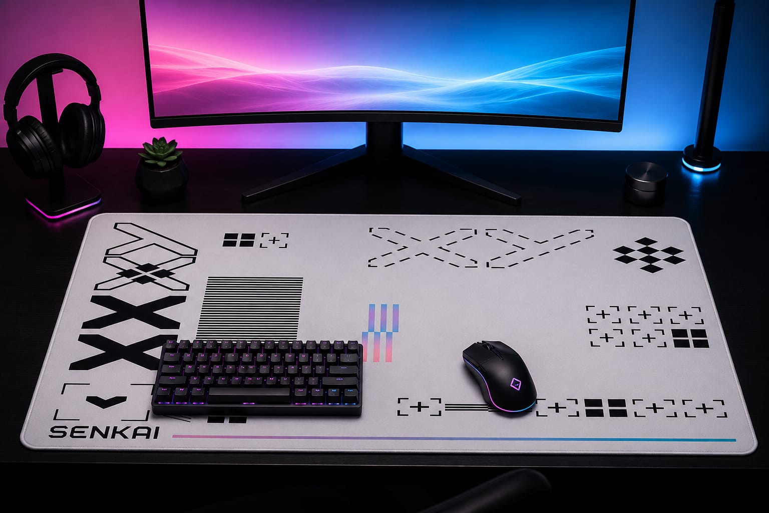 Deskmat Origin Protocol - Clean White Edition - Senkai