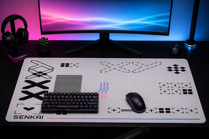Deskmat Origin Protocol - Clean White Edition - Senkai
