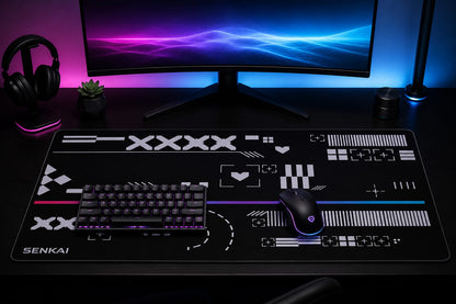 Deskmat Origin Protocol - Dark Chrome Edition - Senkai
