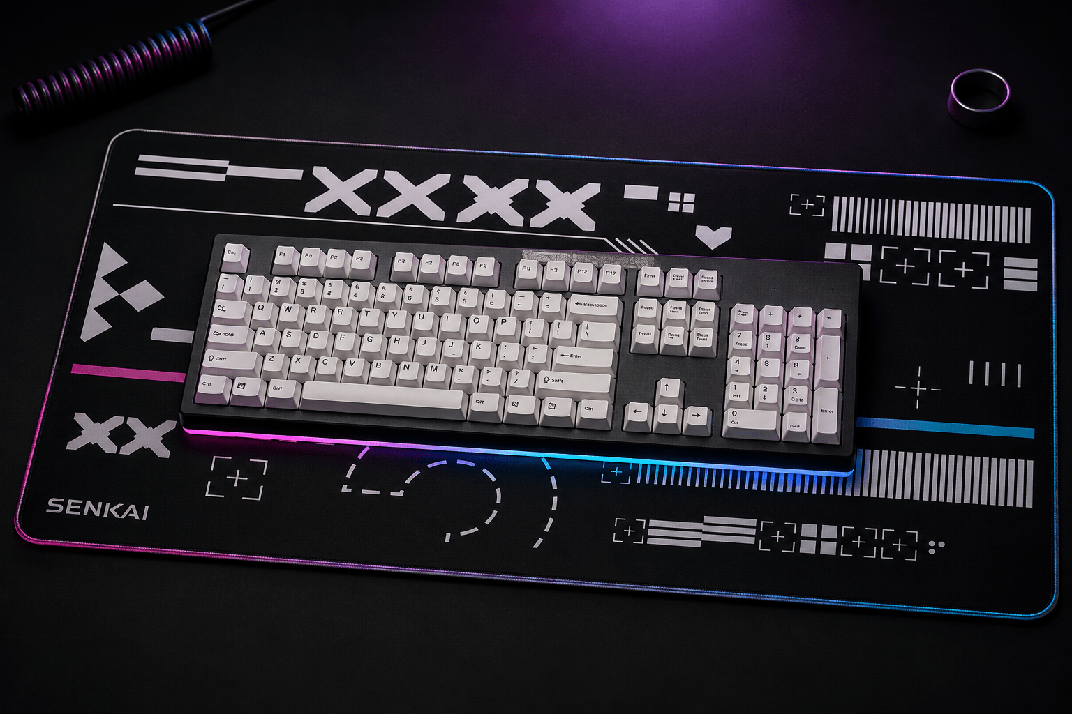 Deskmat Origin Protocol - Dark Chrome Edition - Senkai