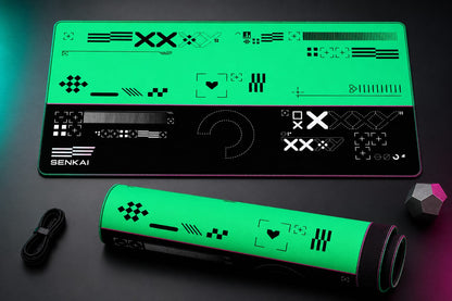 Deskmat Origin Protocol - Green Acid Edition - Senkai