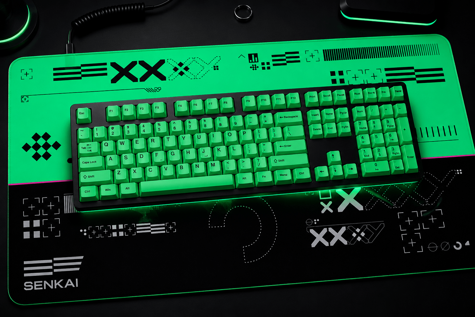 Deskmat Origin Protocol - Green Acid Edition - Senkai