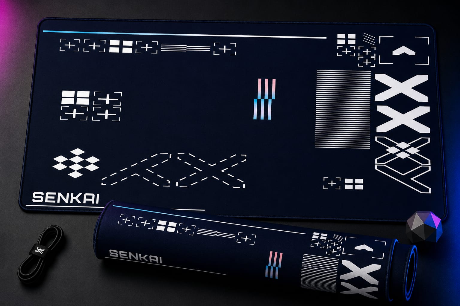 Deskmat Origin Protocol - Midnight Blue Edition - Senkai