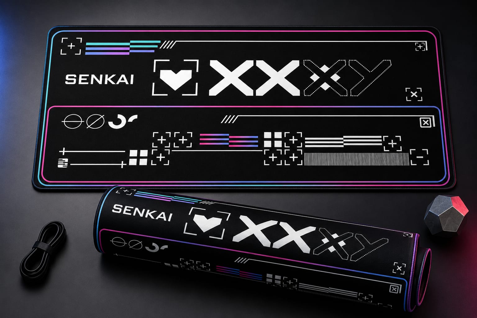 Deskmat Origin Protocol - Neon Frame Edition - Senkai