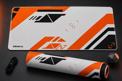 Deskmat Origin Protocol - Orange Strike Edition - Senkai