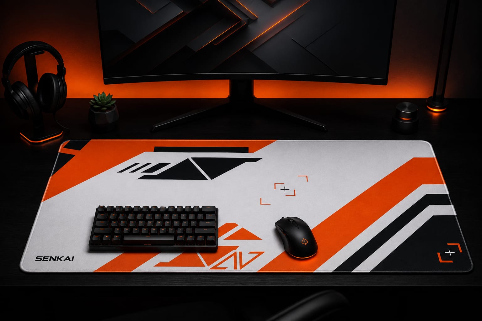 Deskmat Origin Protocol - Orange Strike Edition - Senkai