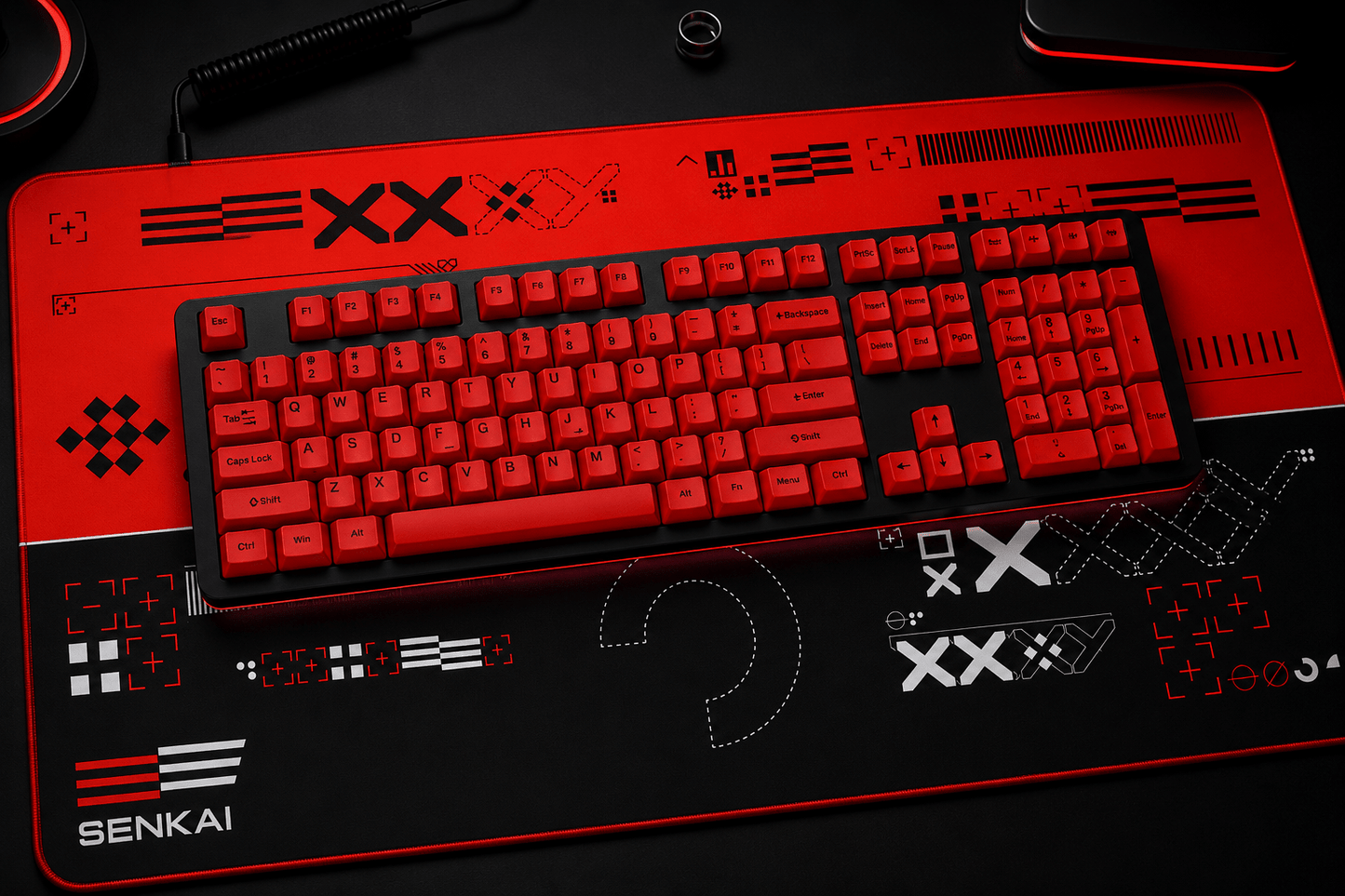 Deskmat Origin Protocol - Red Edition - Senkai
