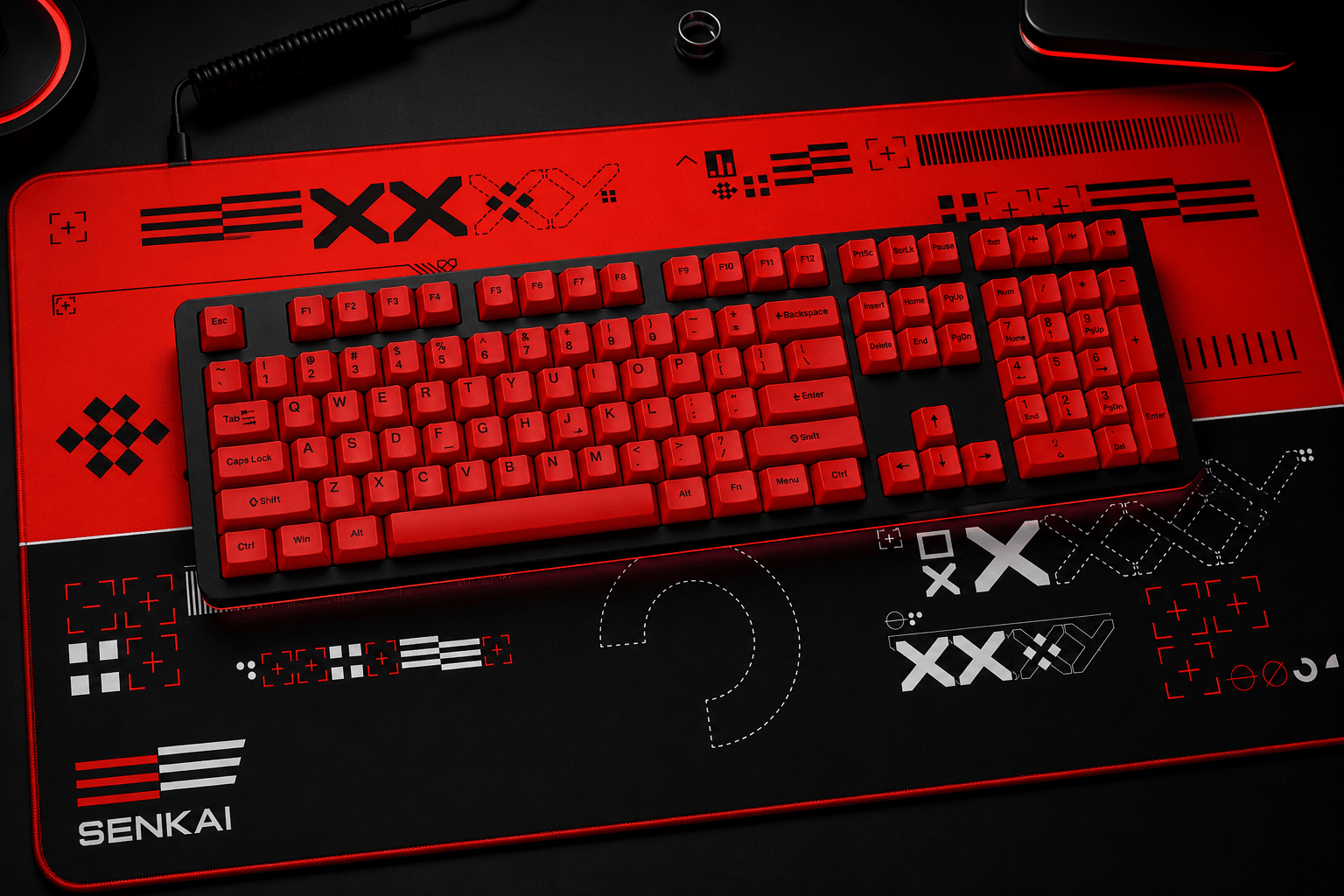 Deskmat Origin Protocol - Red Edition - Senkai