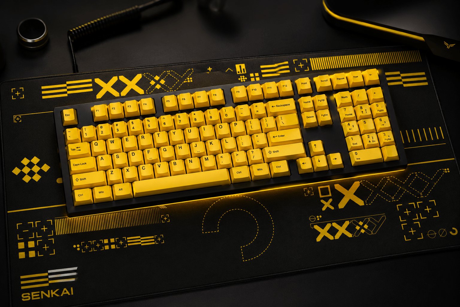 Deskmat Origin Protocol - Yellow Hazard Edition - Senkai
