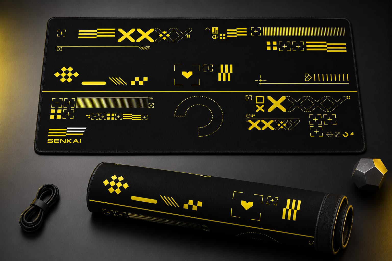 Deskmat Origin Protocol - Yellow Hazard Edition - Senkai