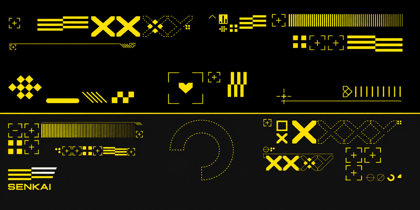 Deskmat Origin Protocol - Yellow Hazard Edition - Senkai
